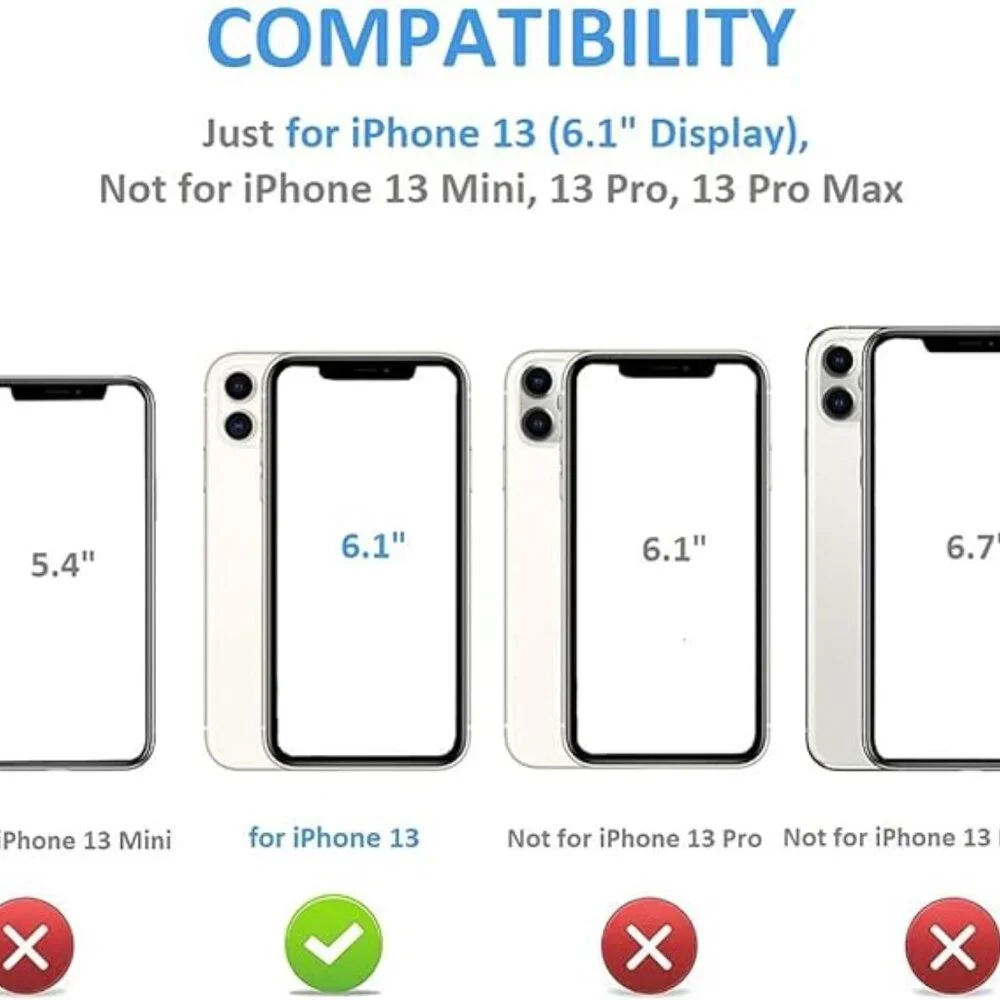 Compatible with iPhone 13 Wallet Case with Card Holder, PU Leather Kickstand Ca